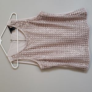 White House Black Market XL Champagne color blouse